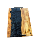 Olive Wood and Epoxy River Serving Boards