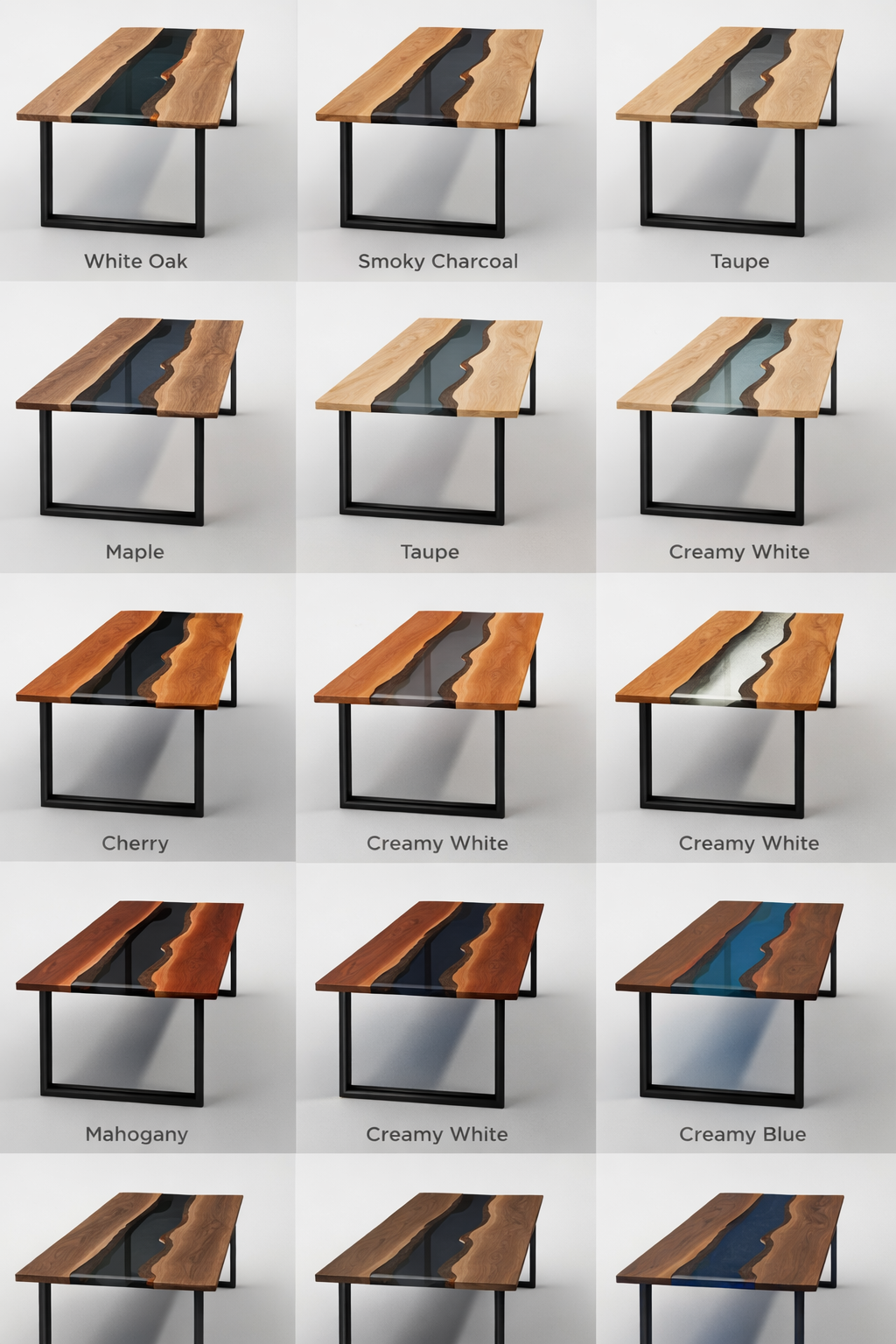 Custom Epoxy Wood Dining Room Table