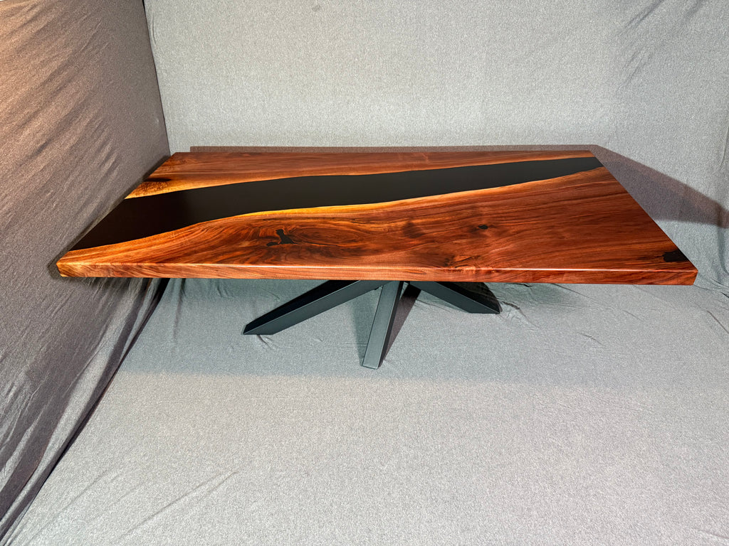 Black Walnut and Epoxy River Coffee Table
