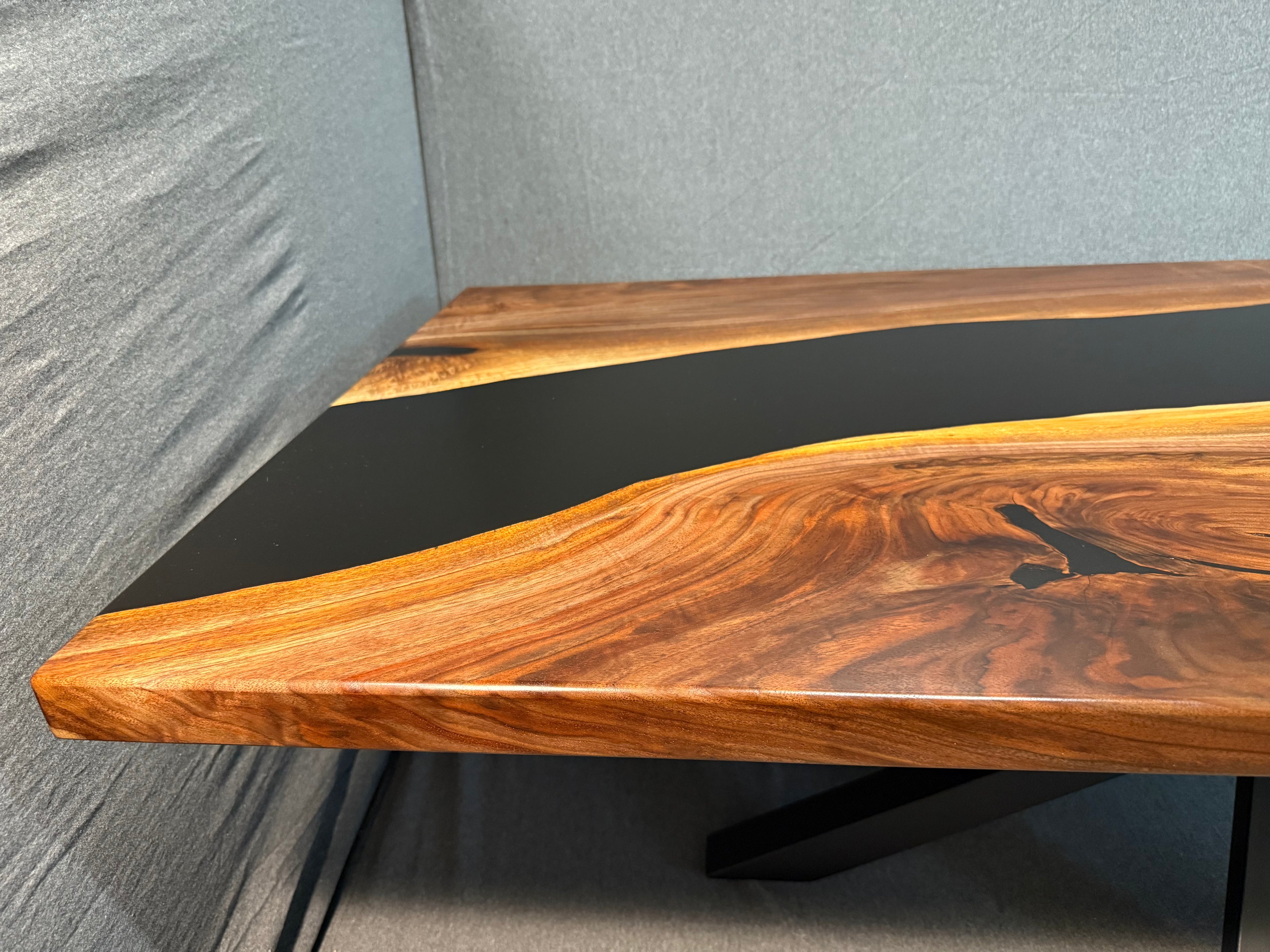 Black Walnut and Epoxy River Coffee Table